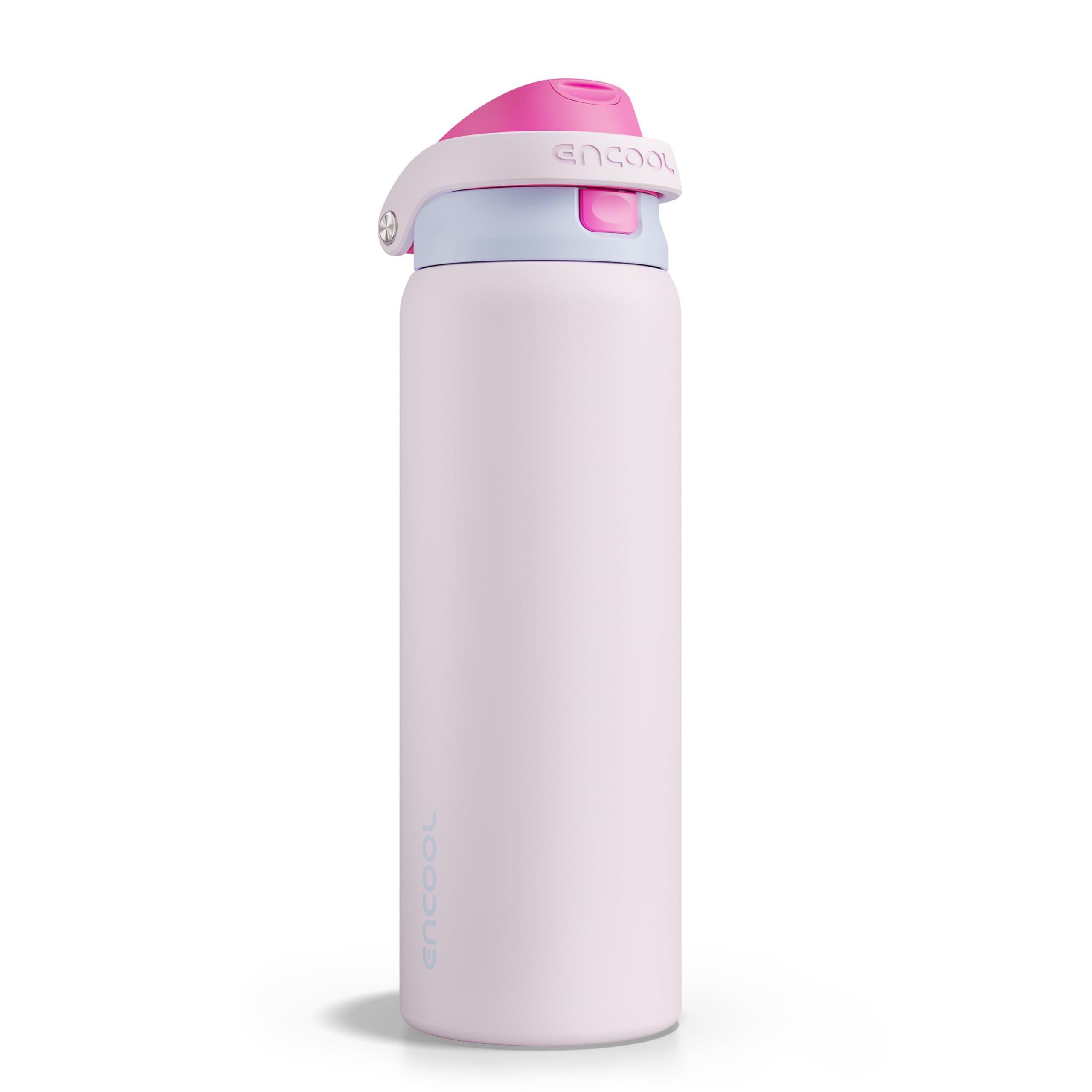 ENCOOL Leakproof Insulated Water Bottle with Straw Dual-Sip Water Bottle Bag-Safe Design for Work, Commute & Gym – Keeps Drinks Cold All Day, 24 oz, Powder Blue