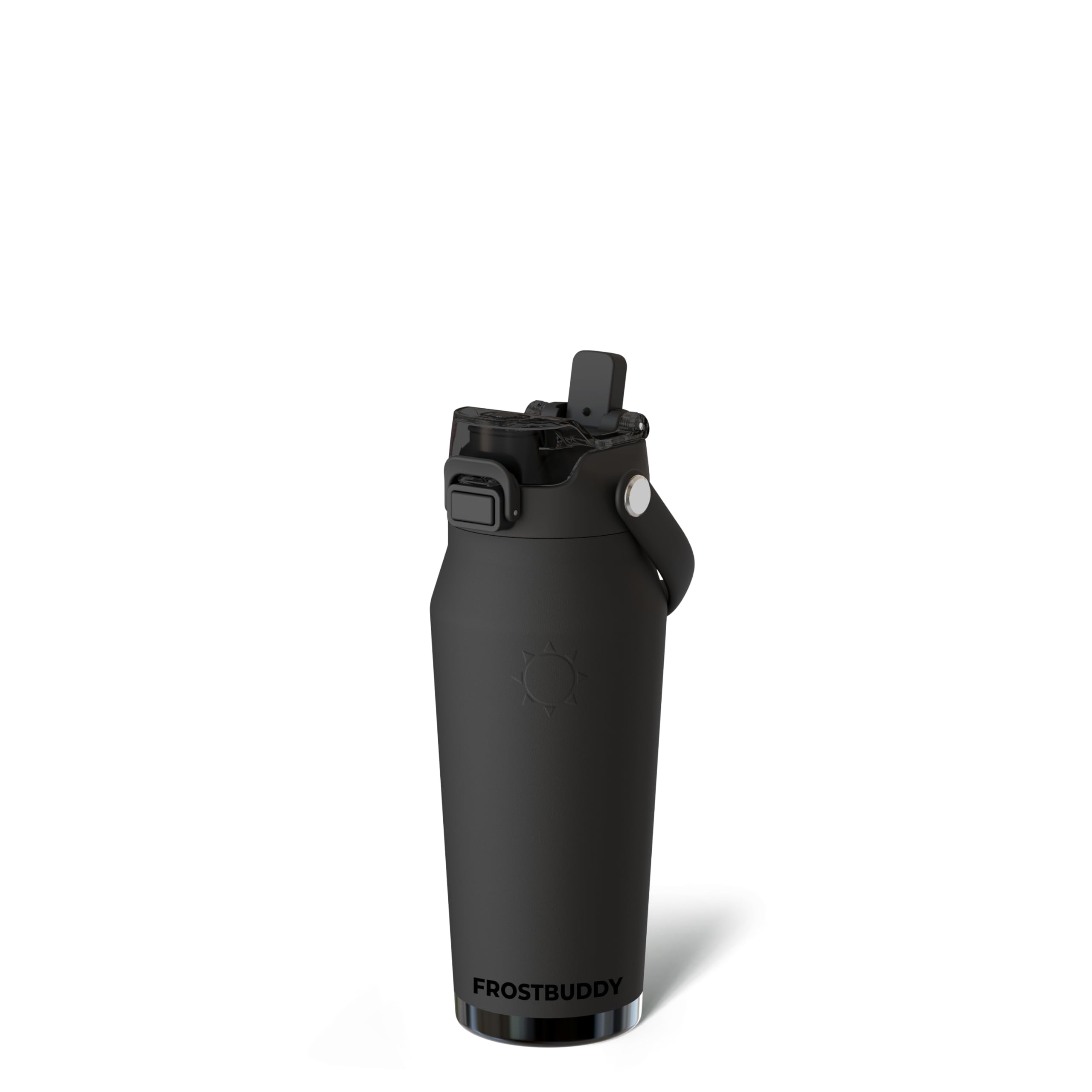 Frost Buddy 16oz Insulated Water Bottle with Straw & Chug Lid | Leak-Proof Stainless Steel | 24-Hours Cold | Sweat-Proof, Cup Holder Friendly | Ideal for Gym, Travel, Sports & Everyday Hydration