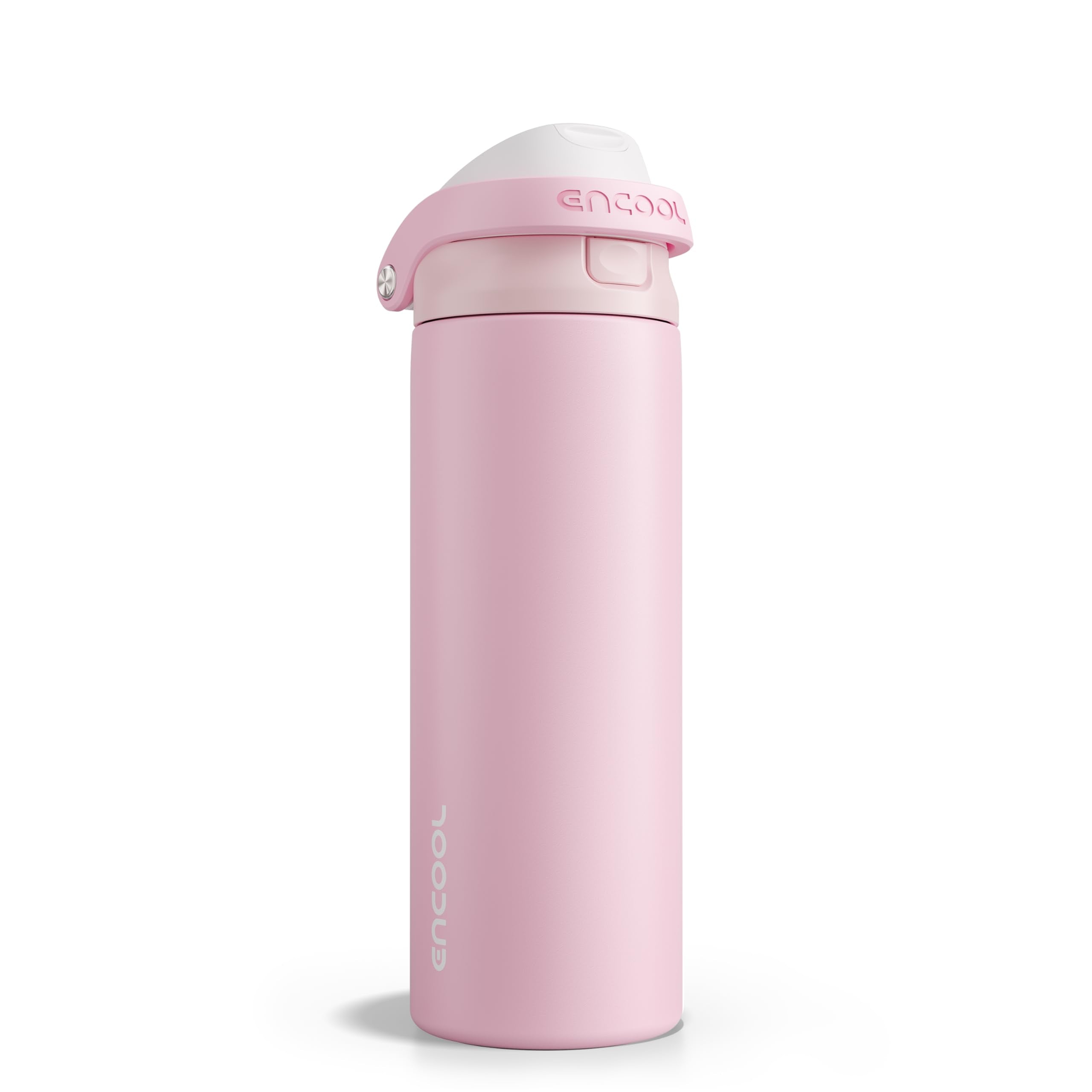 ENCOOL Leakproof Insulated Water Bottle with Straw Dual-Sip Water Bottle Bag-Safe Design for Work, Commute & Gym – Keeps Drinks Cold All Day, 24 oz, Powder Blue