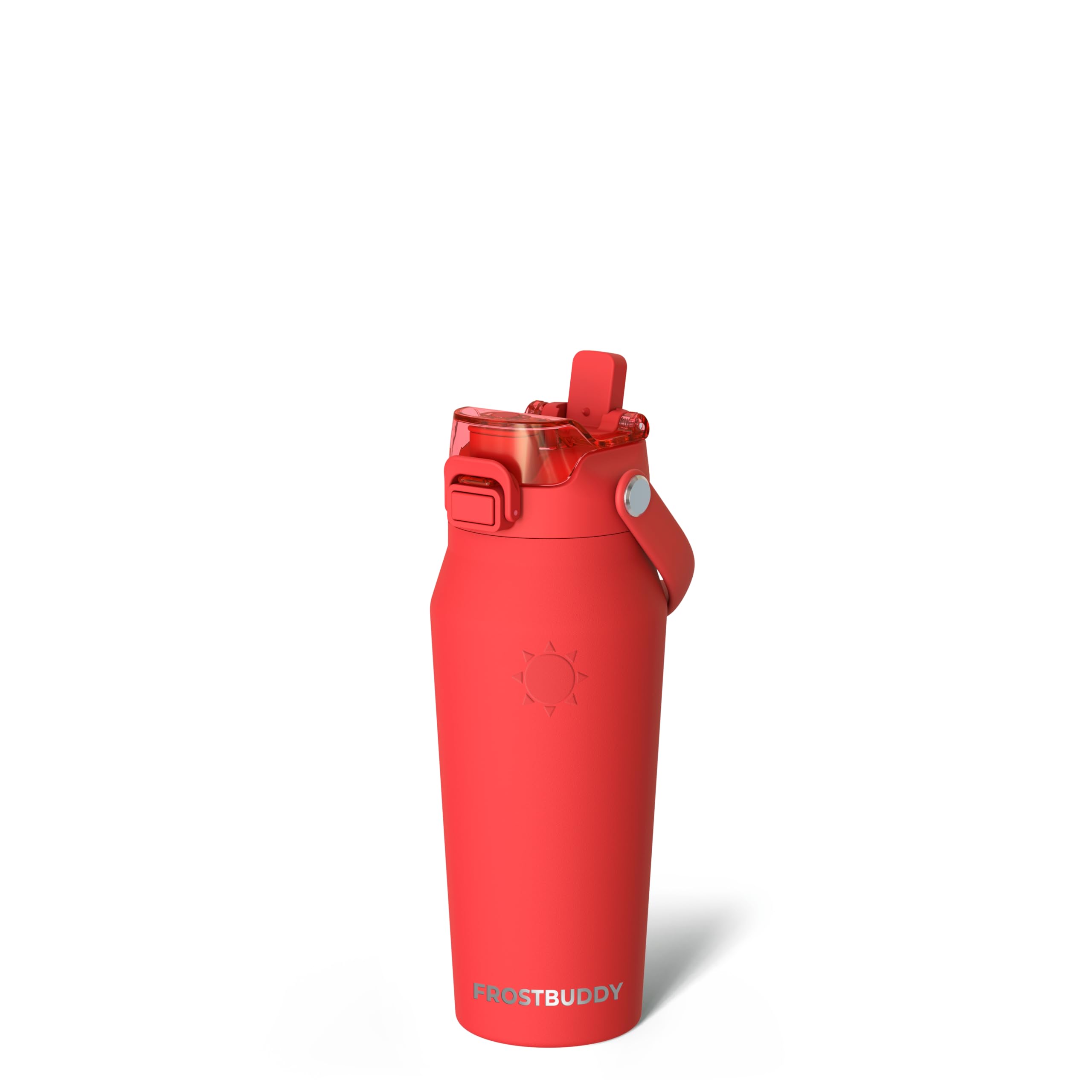 Frost Buddy 16oz Insulated Water Bottle with Straw & Chug Lid | Leak-Proof Stainless Steel | 24-Hours Cold | Sweat-Proof, Cup Holder Friendly | Ideal for Gym, Travel, Sports & Everyday Hydration