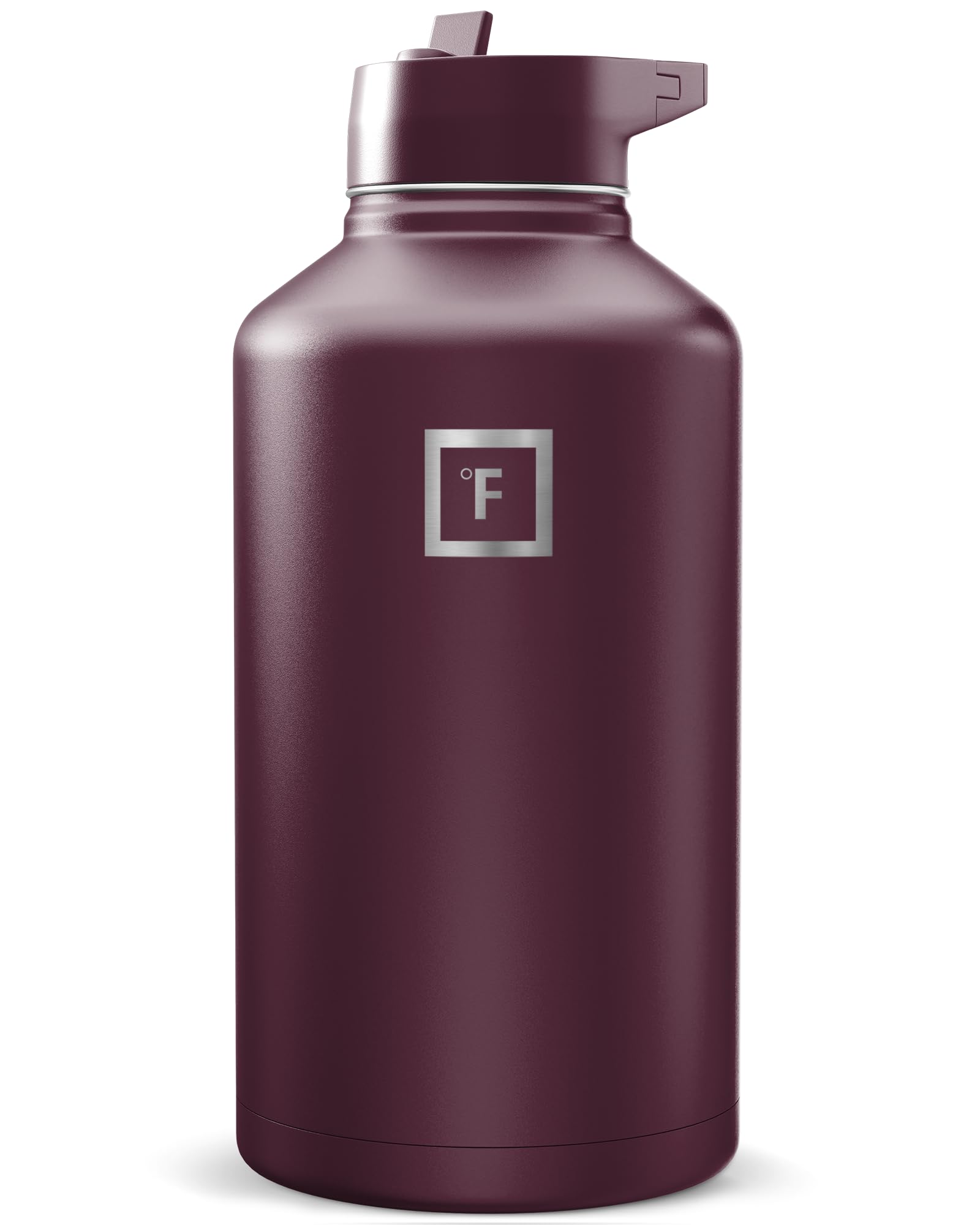 IRON °FLASK Camping & Hiking Hydration Flask with Straw, Wide Mouth Insulated Stainless Steel Sports Water Bottle - 40 oz Blue Waves