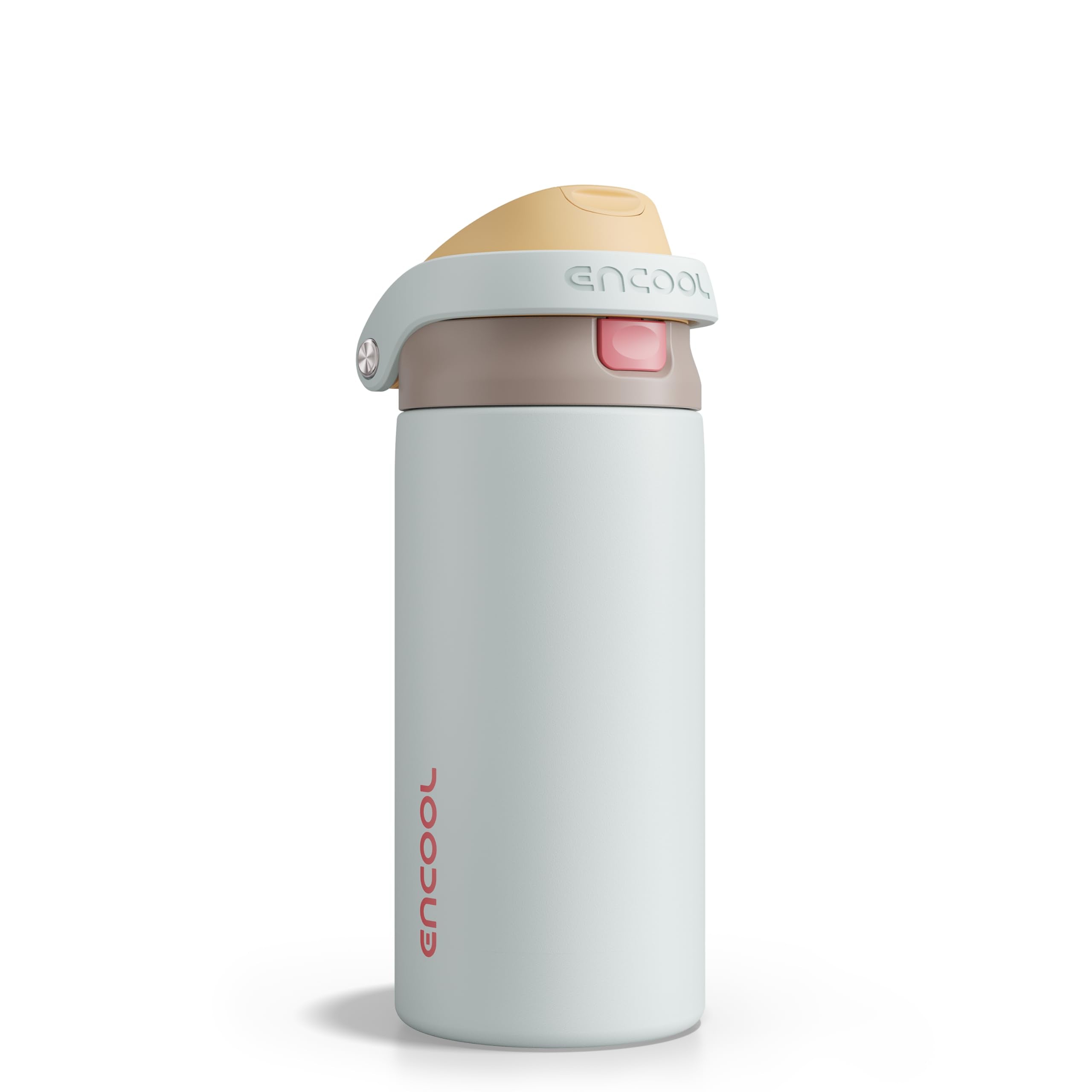 ENCOOL Leakproof Insulated Water Bottle with Straw Dual-Sip Water Bottle Bag-Safe Design for Work, Commute & Gym – Keeps Drinks Cold All Day, 24 oz, Powder Blue