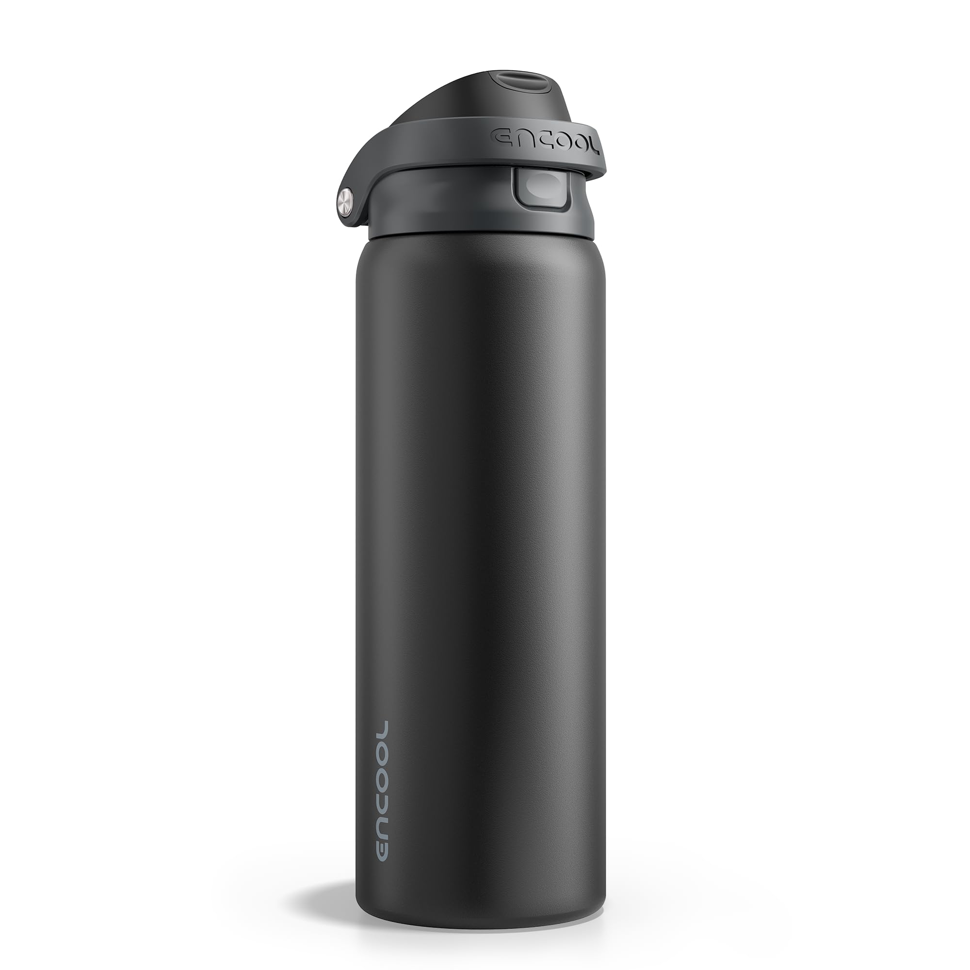 ENCOOL Leakproof Insulated Water Bottle with Straw Dual-Sip Water Bottle Bag-Safe Design for Work, Commute & Gym – Keeps Drinks Cold All Day, 24 oz, Powder Blue