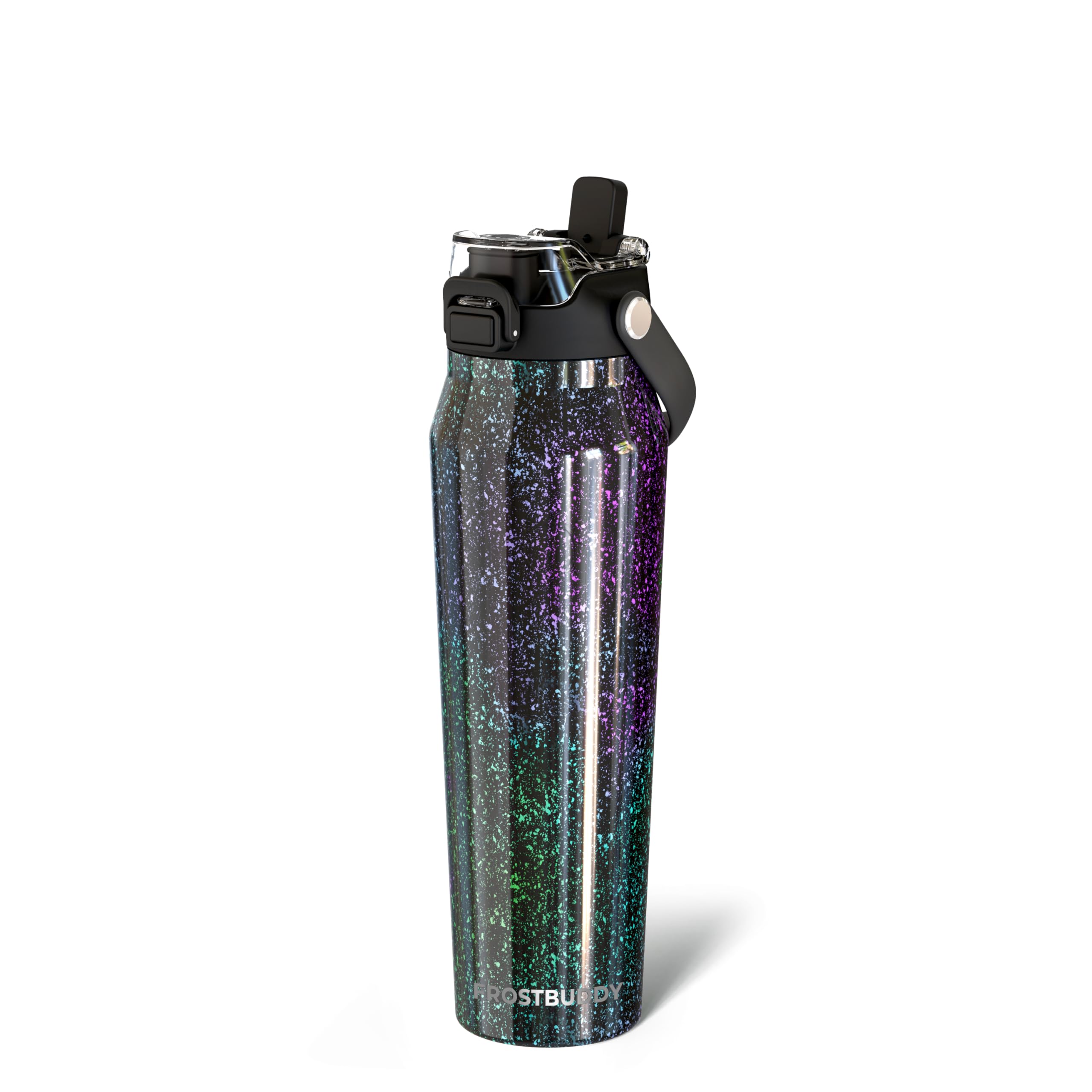Frost Buddy 16oz Insulated Water Bottle with Straw & Chug Lid | Leak-Proof Stainless Steel | 24-Hours Cold | Sweat-Proof, Cup Holder Friendly | Ideal for Gym, Travel, Sports & Everyday Hydration