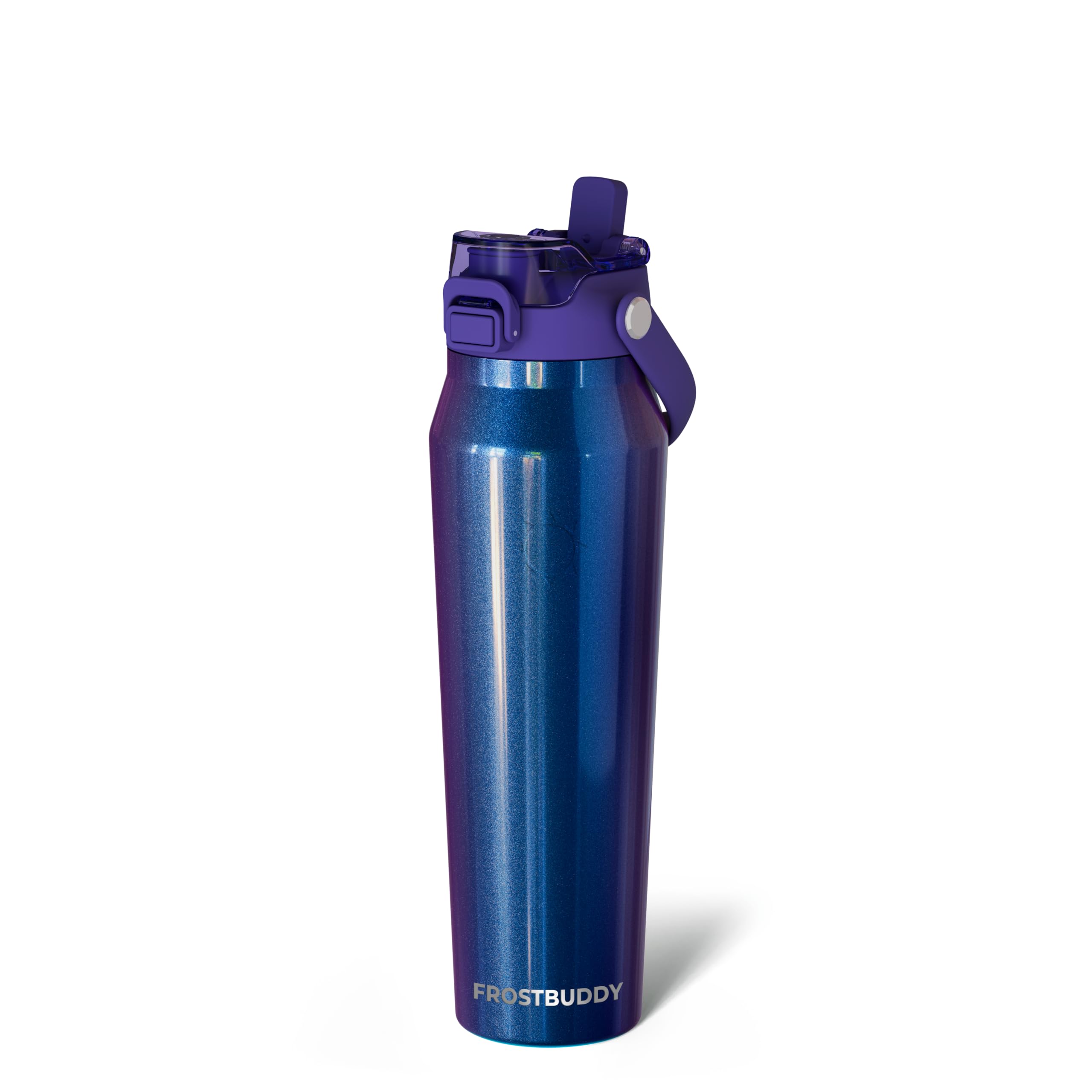 Frost Buddy 16oz Insulated Water Bottle with Straw & Chug Lid | Leak-Proof Stainless Steel | 24-Hours Cold | Sweat-Proof, Cup Holder Friendly | Ideal for Gym, Travel, Sports & Everyday Hydration