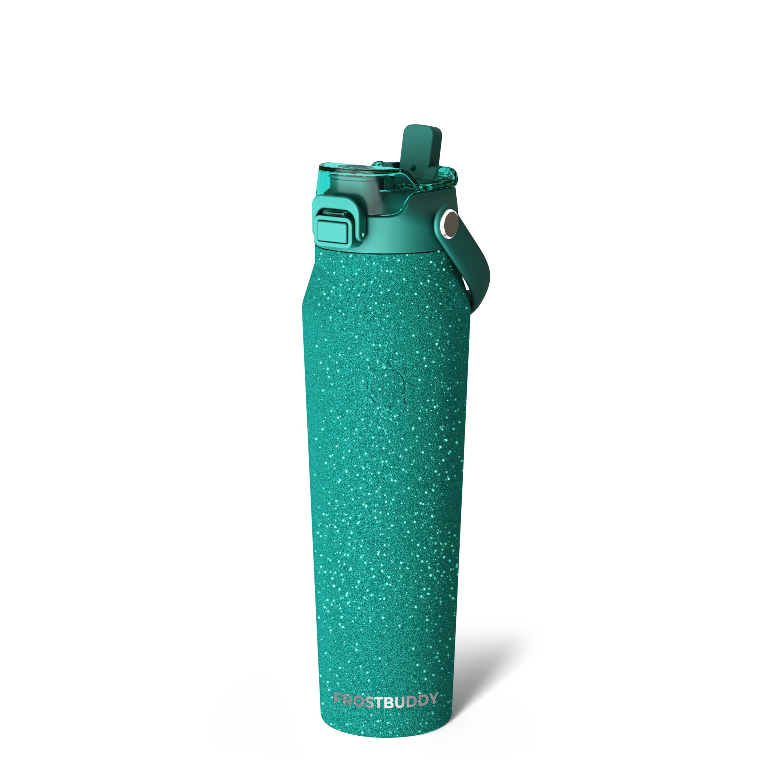 Frost Buddy 16oz Insulated Water Bottle with Straw & Chug Lid | Leak-Proof Stainless Steel | 24-Hours Cold | Sweat-Proof, Cup Holder Friendly | Ideal for Gym, Travel, Sports & Everyday Hydration