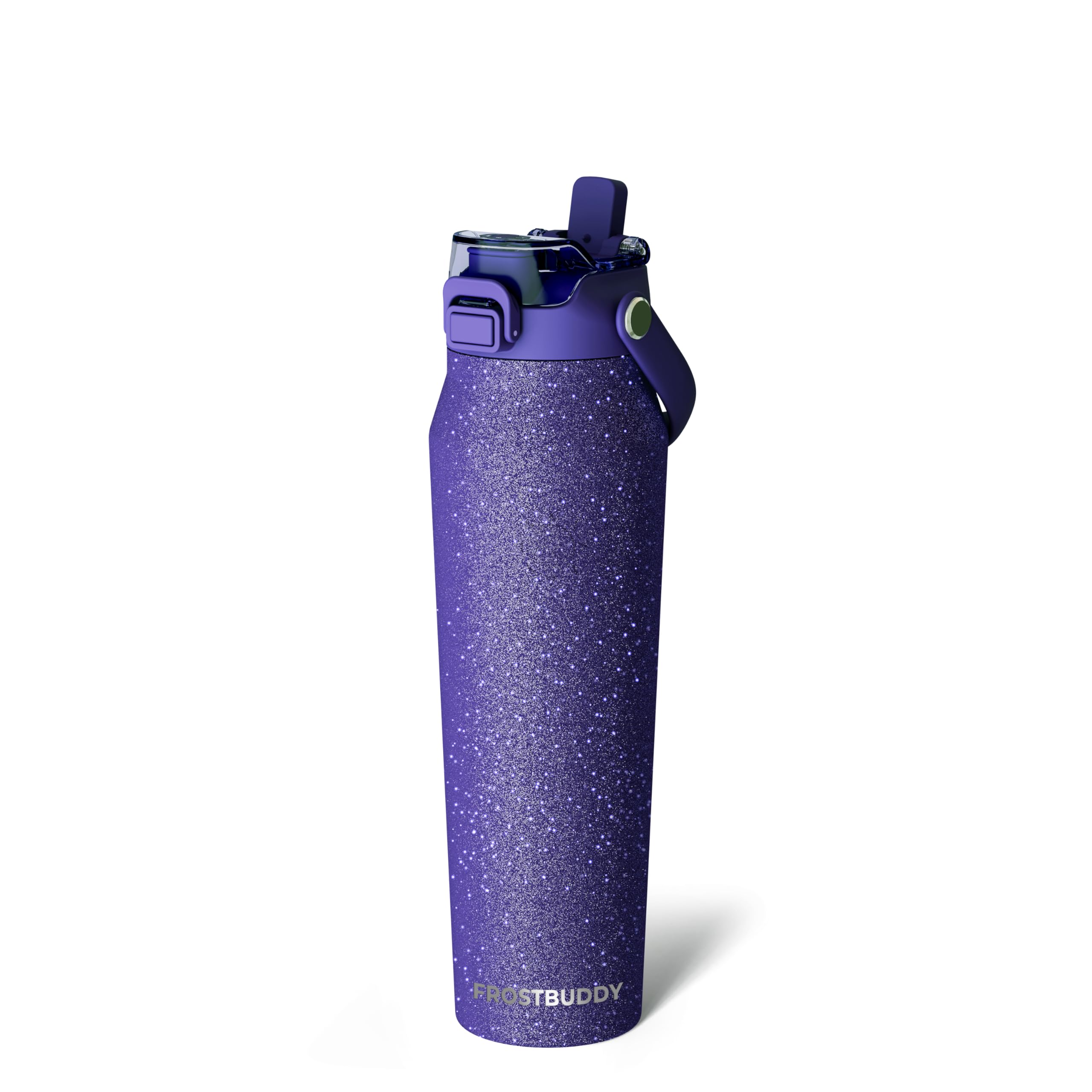 Frost Buddy 16oz Insulated Water Bottle with Straw & Chug Lid | Leak-Proof Stainless Steel | 24-Hours Cold | Sweat-Proof, Cup Holder Friendly | Ideal for Gym, Travel, Sports & Everyday Hydration