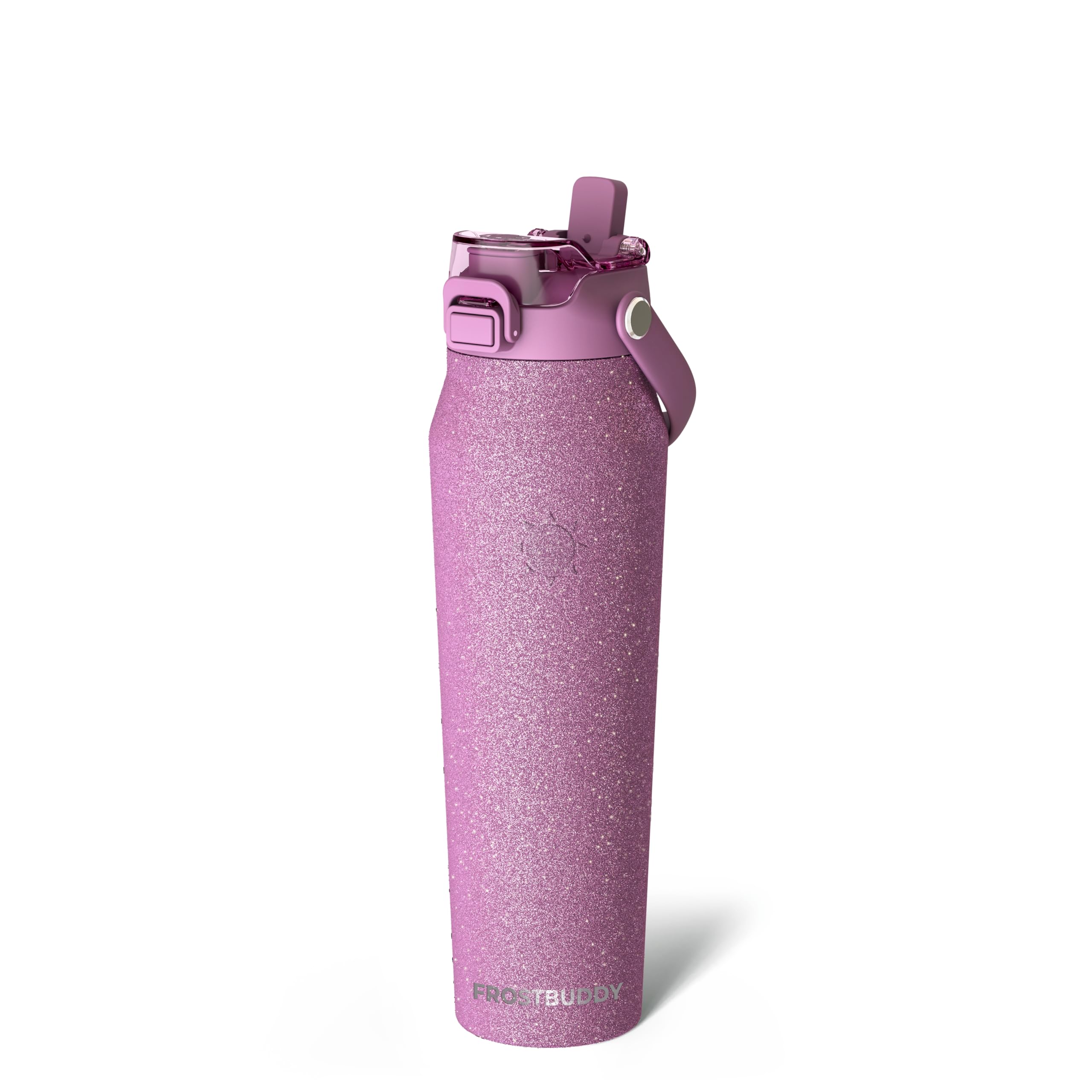 Frost Buddy 16oz Insulated Water Bottle with Straw & Chug Lid | Leak-Proof Stainless Steel | 24-Hours Cold | Sweat-Proof, Cup Holder Friendly | Ideal for Gym, Travel, Sports & Everyday Hydration
